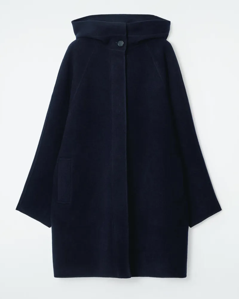 COS Oversized-Mantel Aus Doubleface-Wolle Blau