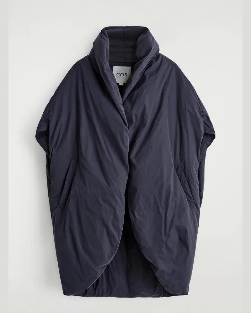 COS Skulpturale Oversized-Daunenjacke Blau