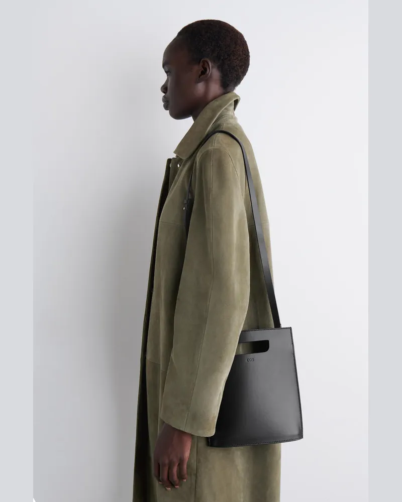 COS Folio Mini-Tasche - Leder Schwarz