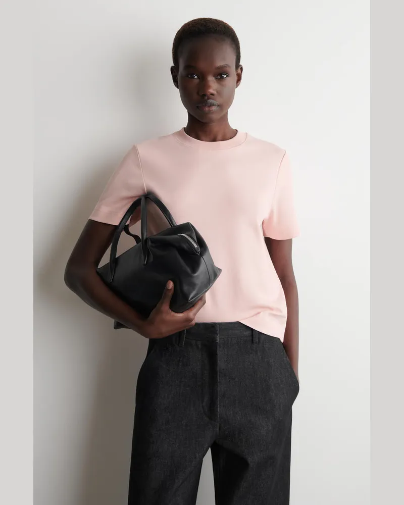 COS Schlichtes T-Shirt Rosa