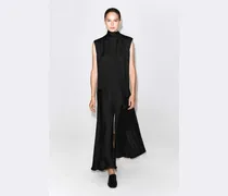 Maxikleid Aus Satin Mit Schaldetail