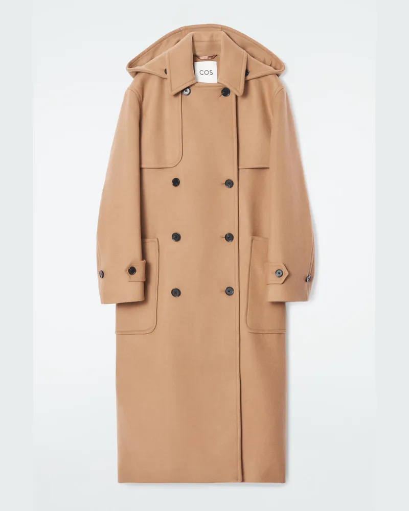 COS Dufflecoat Aus Wolle Mit Kapuze Beige