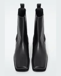 Cos Chelsea-Boots Aus Leder Schwarz