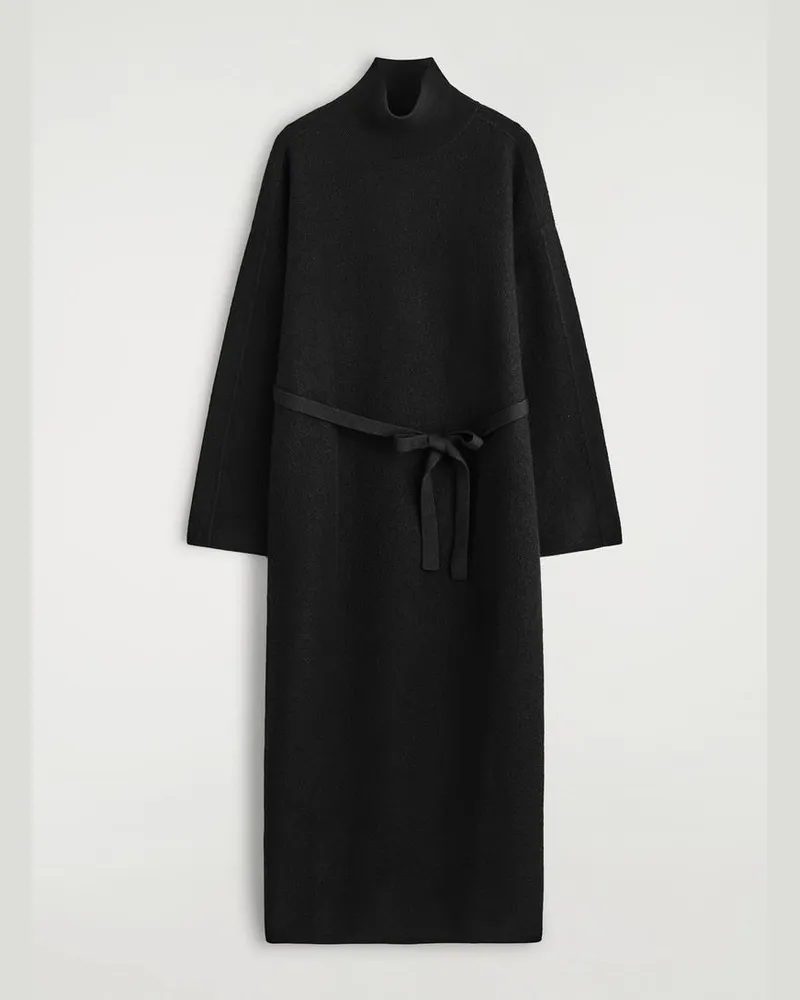 COS Kleid Aus Kochwolle Mit Stehkragen Schwarz
