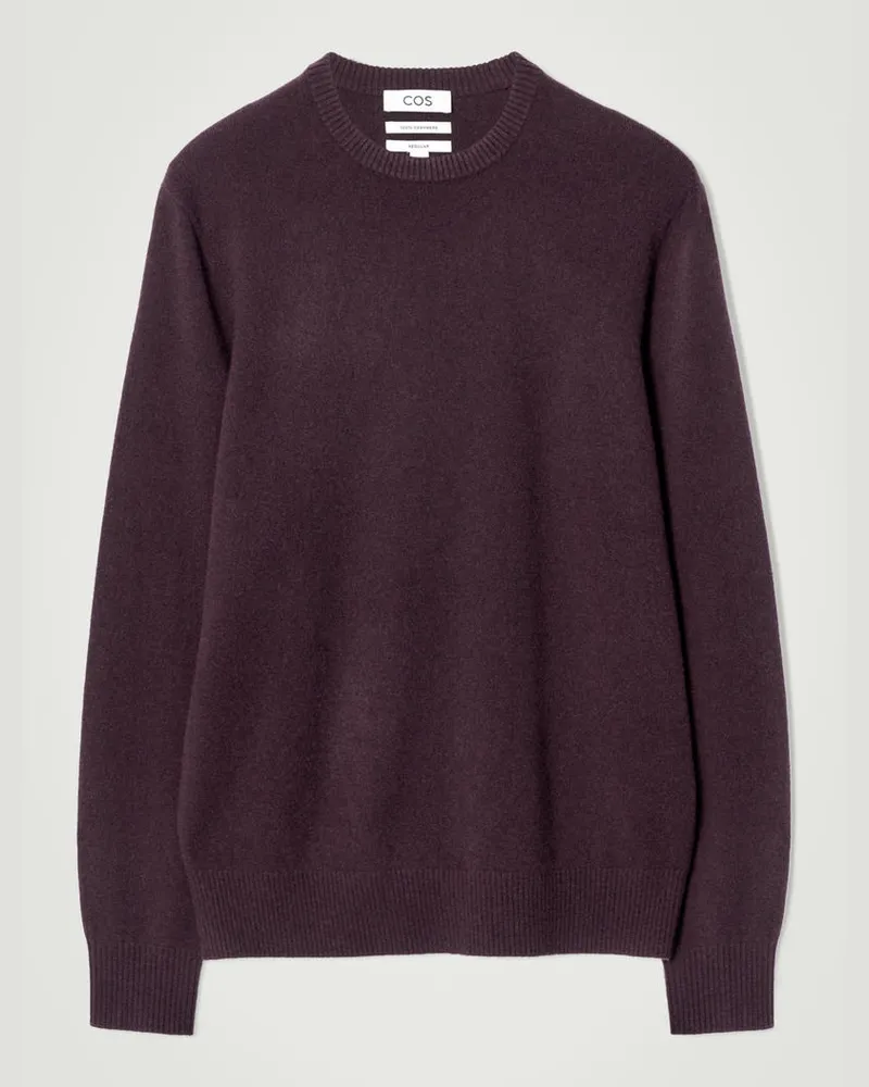 COS Nahtloser Kaschmirpullover Mit Rundhalsausschnitt Rot