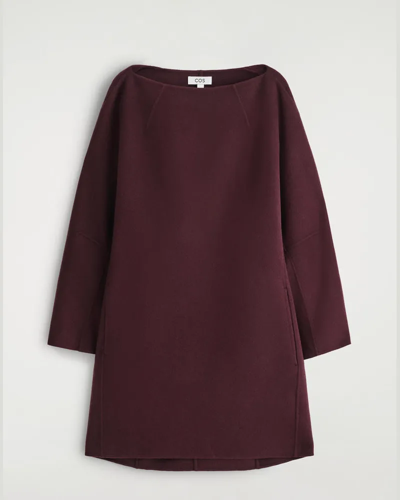 COS Minikleid Aus Doubleface-Wolle Rot