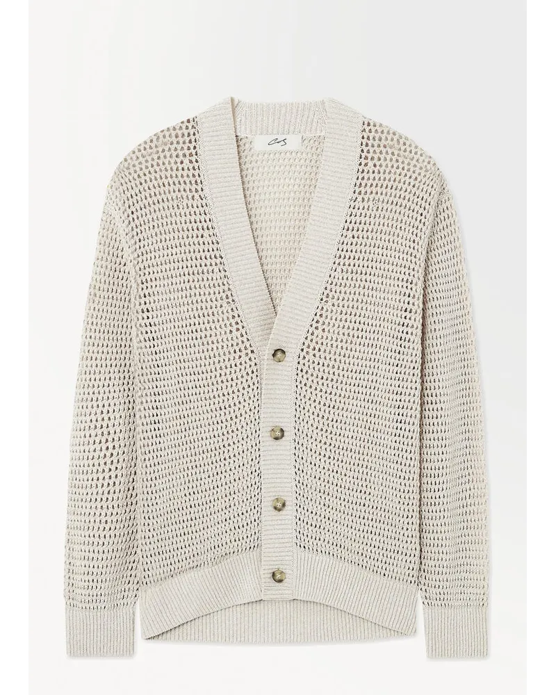 COS Die Strickjacke In Netzoptik Beige