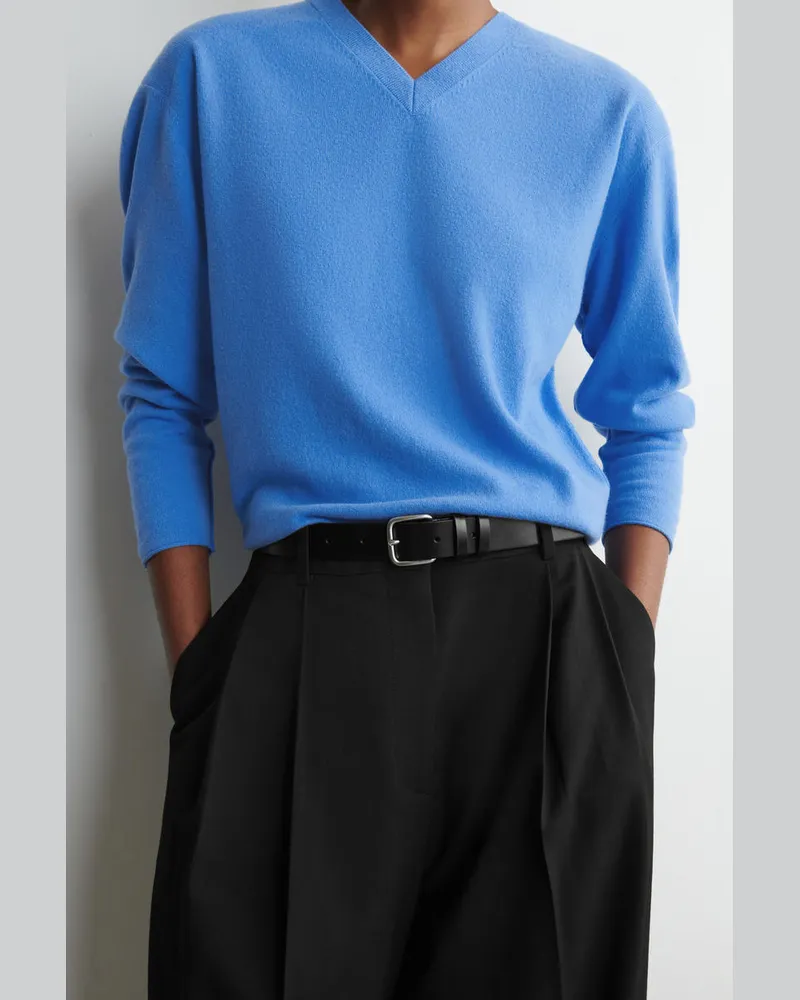 COS Klassischer Ledergürtel Schwarz