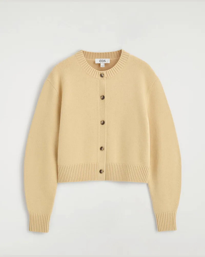 COS Strickjacke Aus Merinowolle Beige