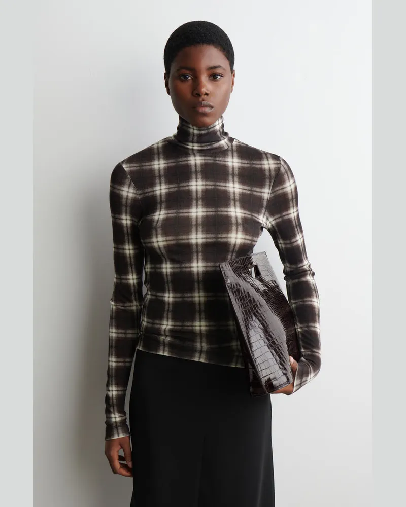 COS Oberteil Aus Merinowolle Mit Hohem Kragen Braun