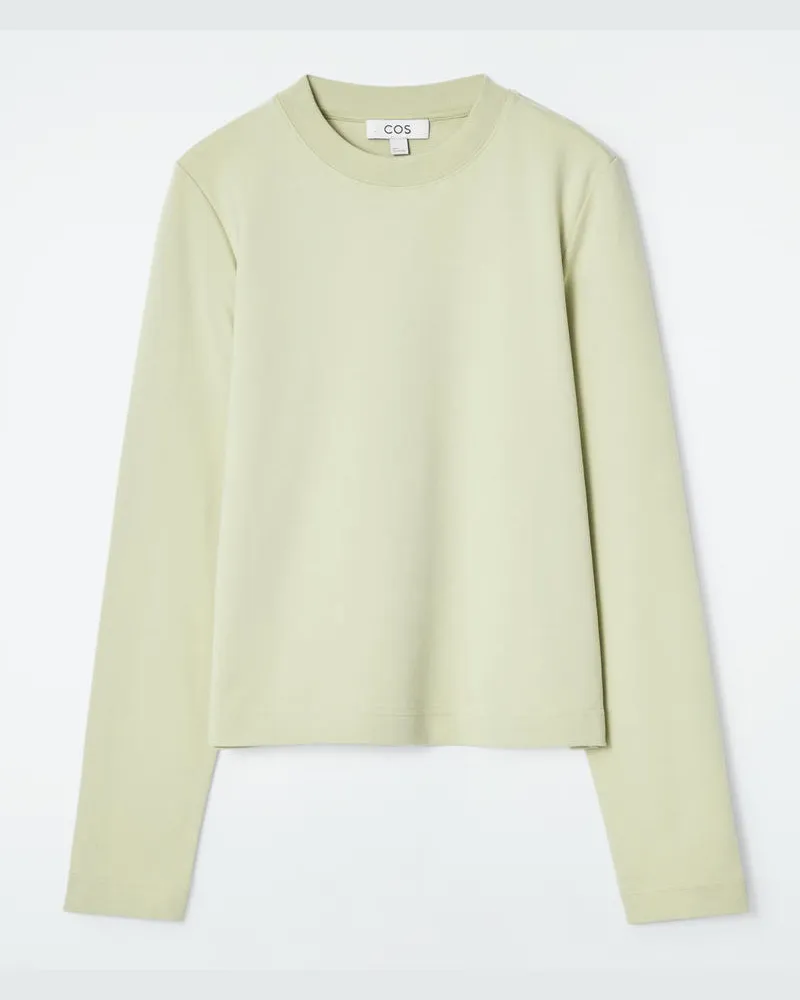 COS Schlichtes Langarmshirt Mit Normaler Passform Beige