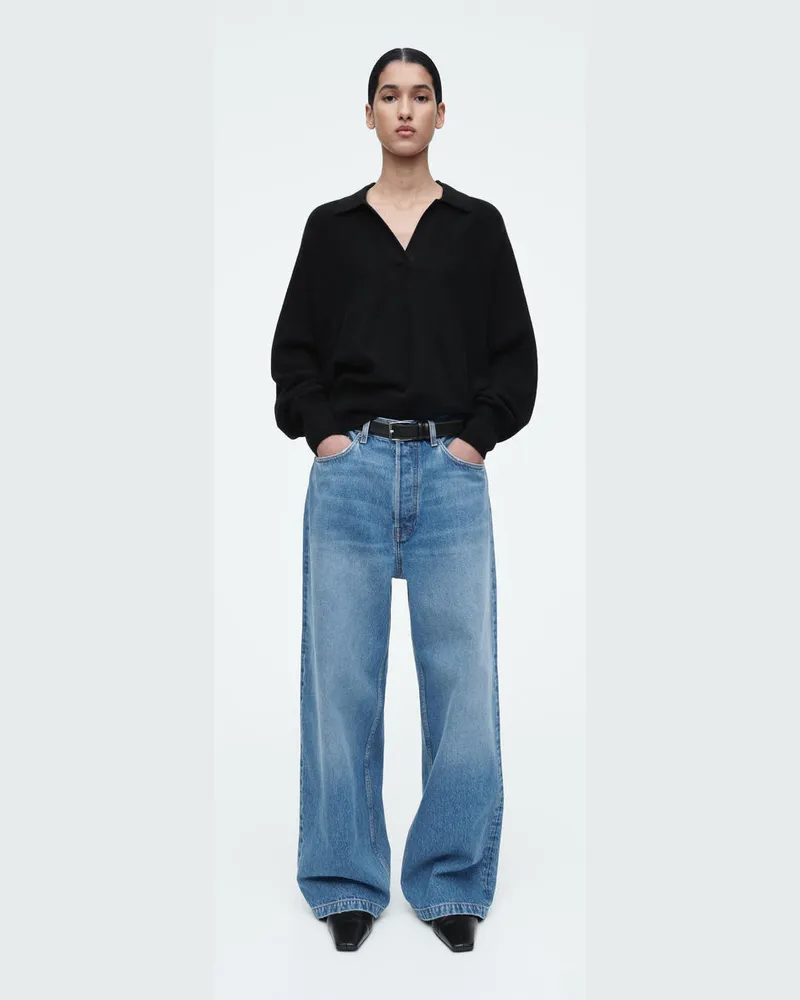 COS Volume Jeans Mit Weitem Bein Blau