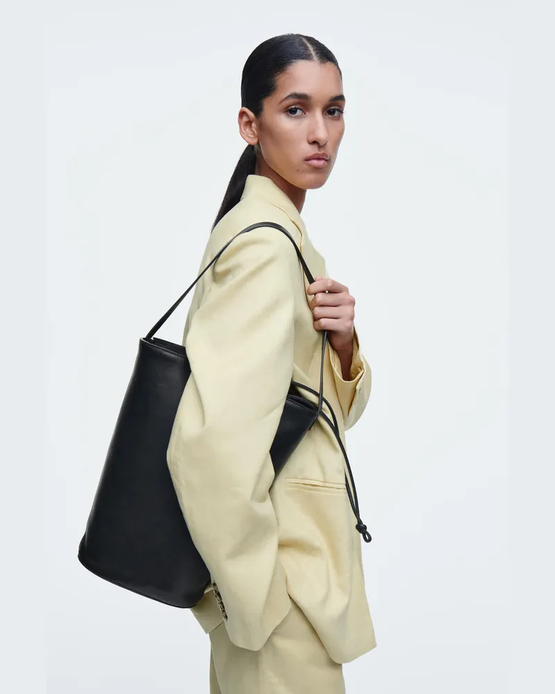 COS Beuteltasche - Leder Schwarz