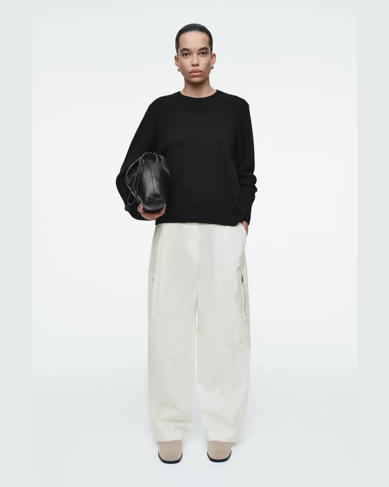 COS Utility-Cargohose Mit Barrel-Bein Weiß