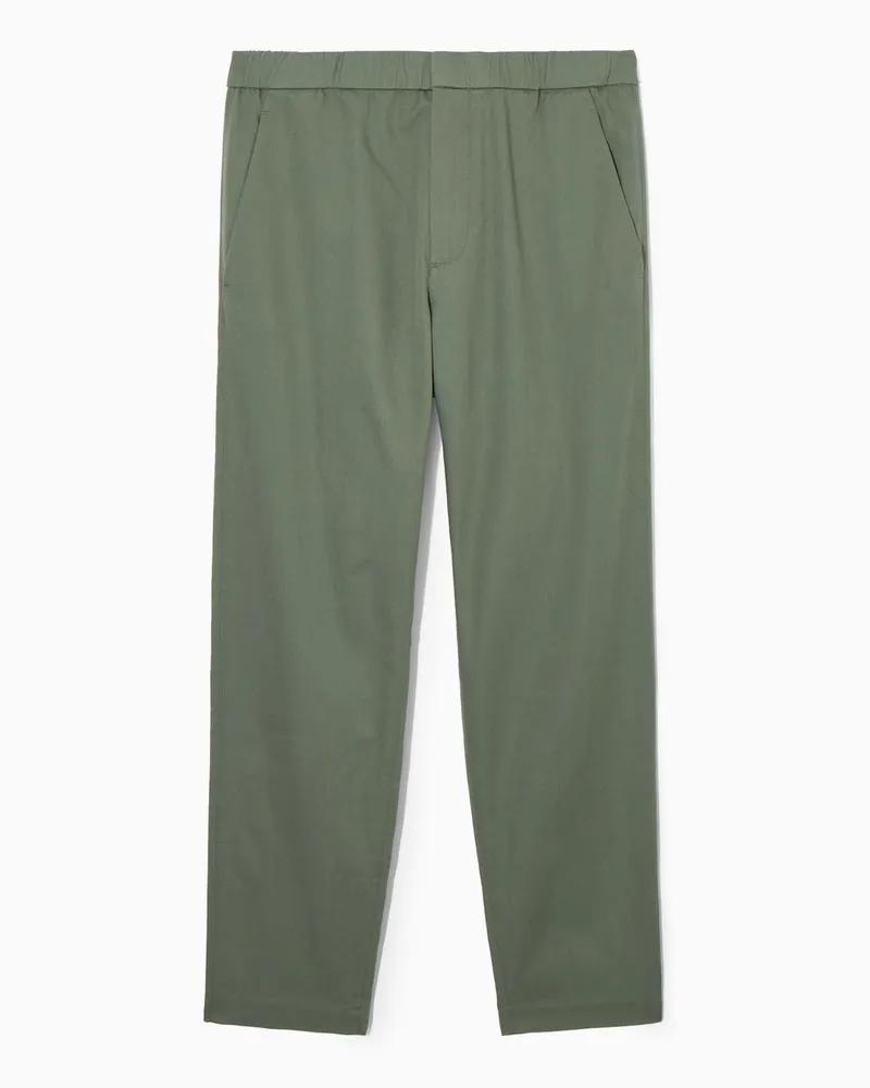 COS Hose Aus Twill Mit Schmal Zulaufendem Bein Grün
