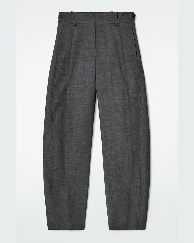 COS Hose Aus Woll-Mix Mit Barrel-Bein Grau