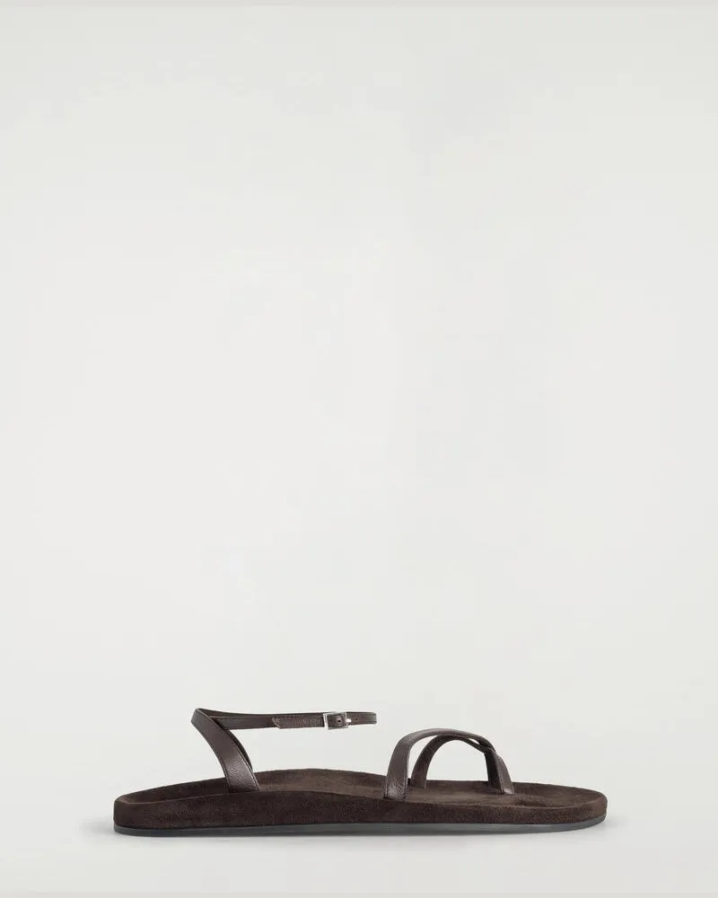 COS Minimalistische Ledersandalen Braun