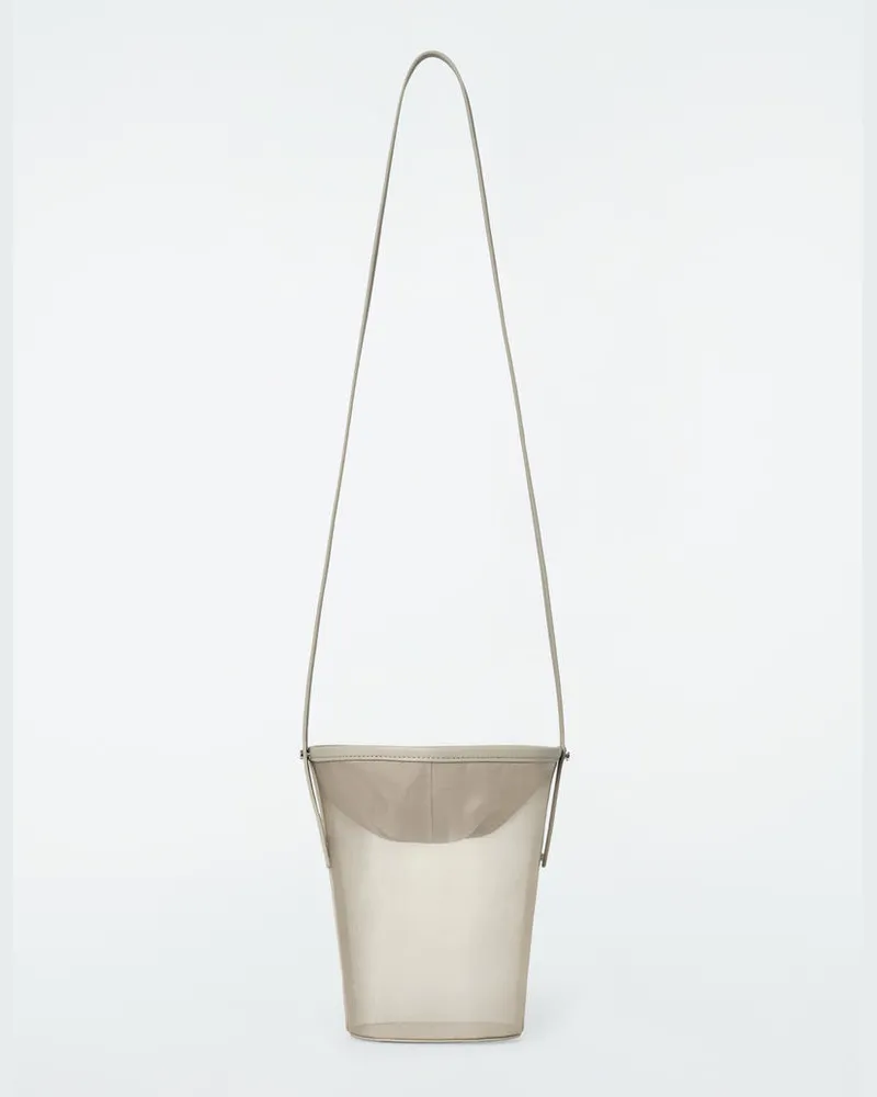 COS Kleine Beuteltasche - Mesh Beige