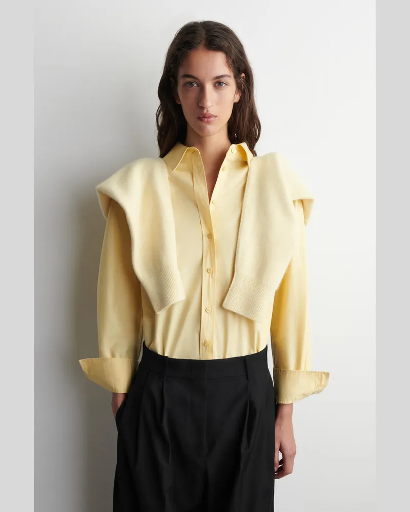 COS Lässiges Baumwoll-Hemd Gelb