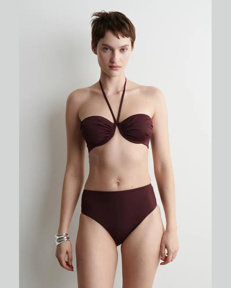 COS Bikinihose Mit Hohem Bund Rot