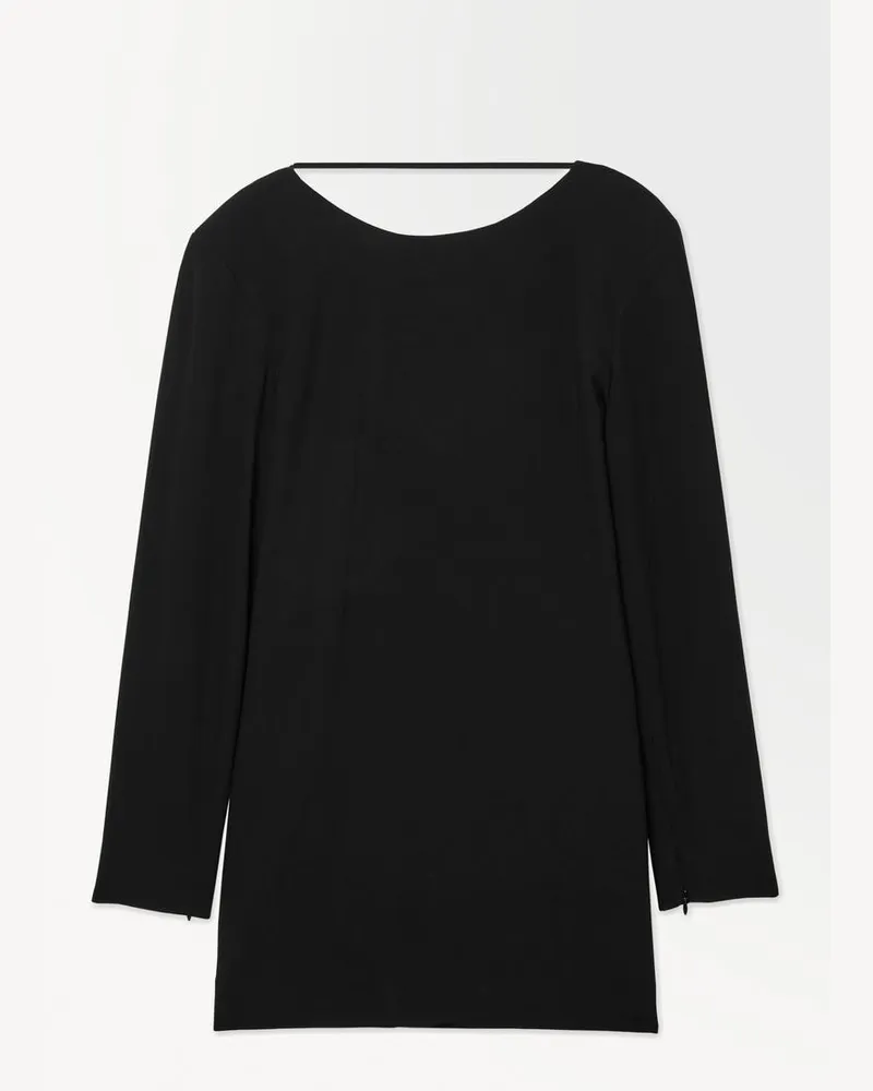 COS Das Drapierte Minikleid Mit Rückenausschnitt Schwarz