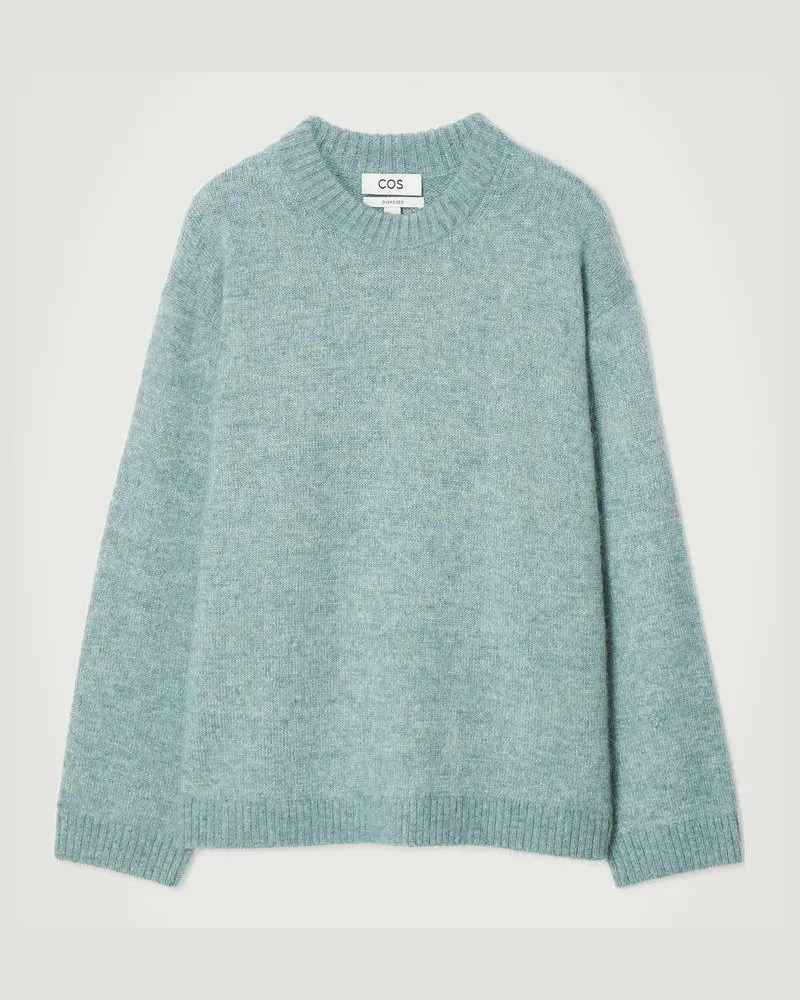 COS Oversized-Pullover Aus Alpaka-Mix Blau
