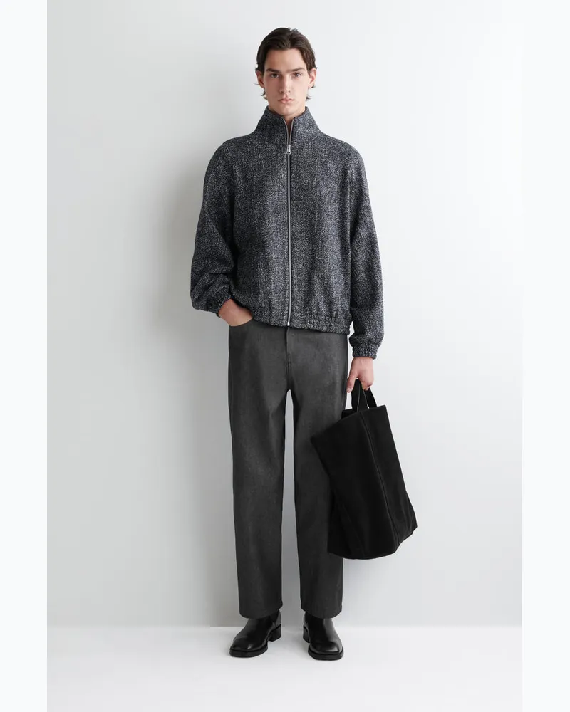 COS Trainingsjacke Aus Tweed Schwarz