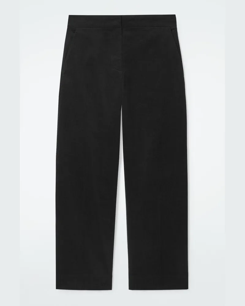 COS Verkürzte Cordhose Schwarz