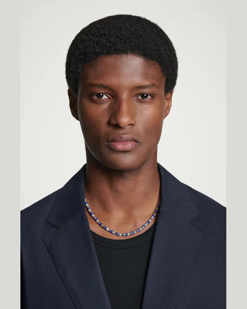 COS Kette Aus Halbedelsteinen Silberfarben