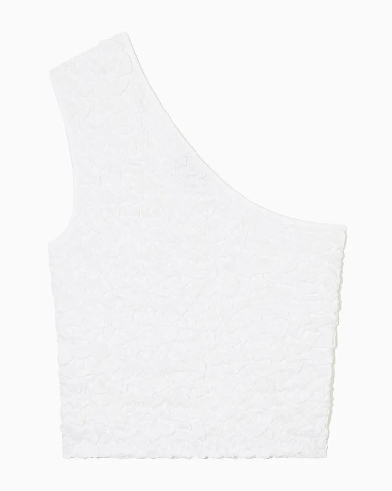 COS Tanktop Mit Asymmetrischer Schulterpartie Weiß