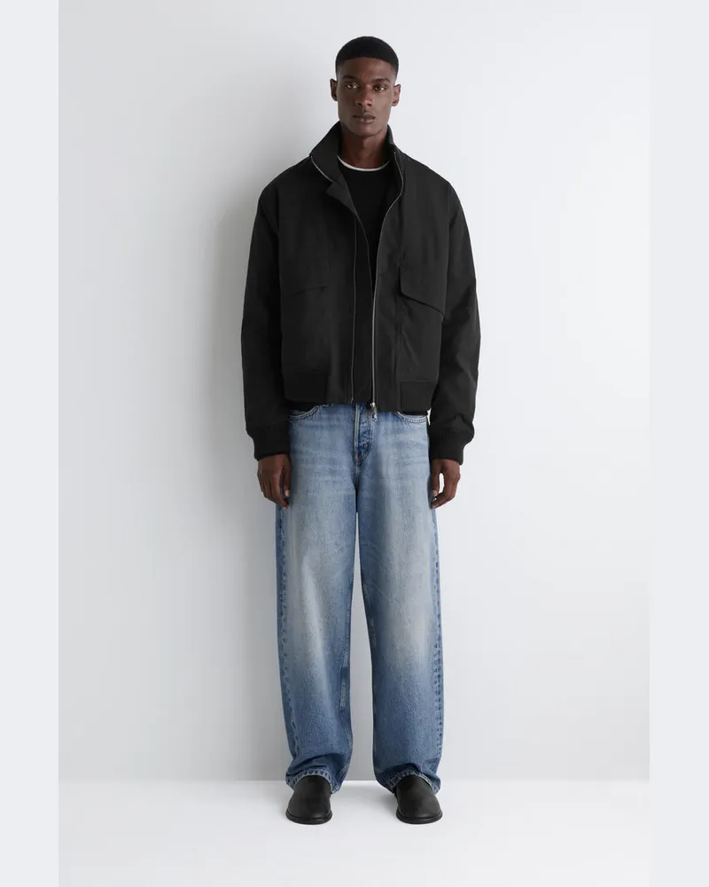 COS Gepolsterte Fliegerjacke Aus Baumwolle Schwarz