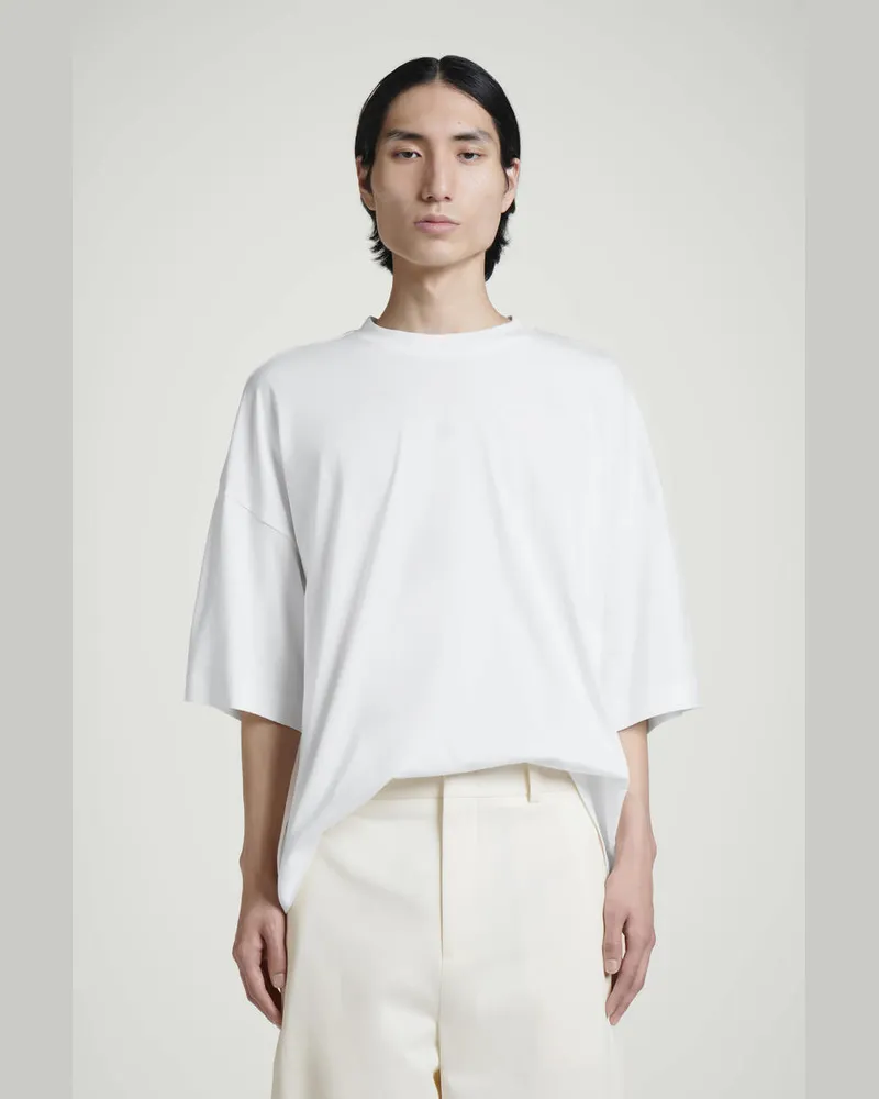 COS Besonders Weites Oversized-T-Shirt Aus Baumwolle Weiß