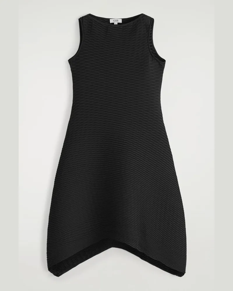 COS Voluminöses Midikleid Mit Falten Schwarz
