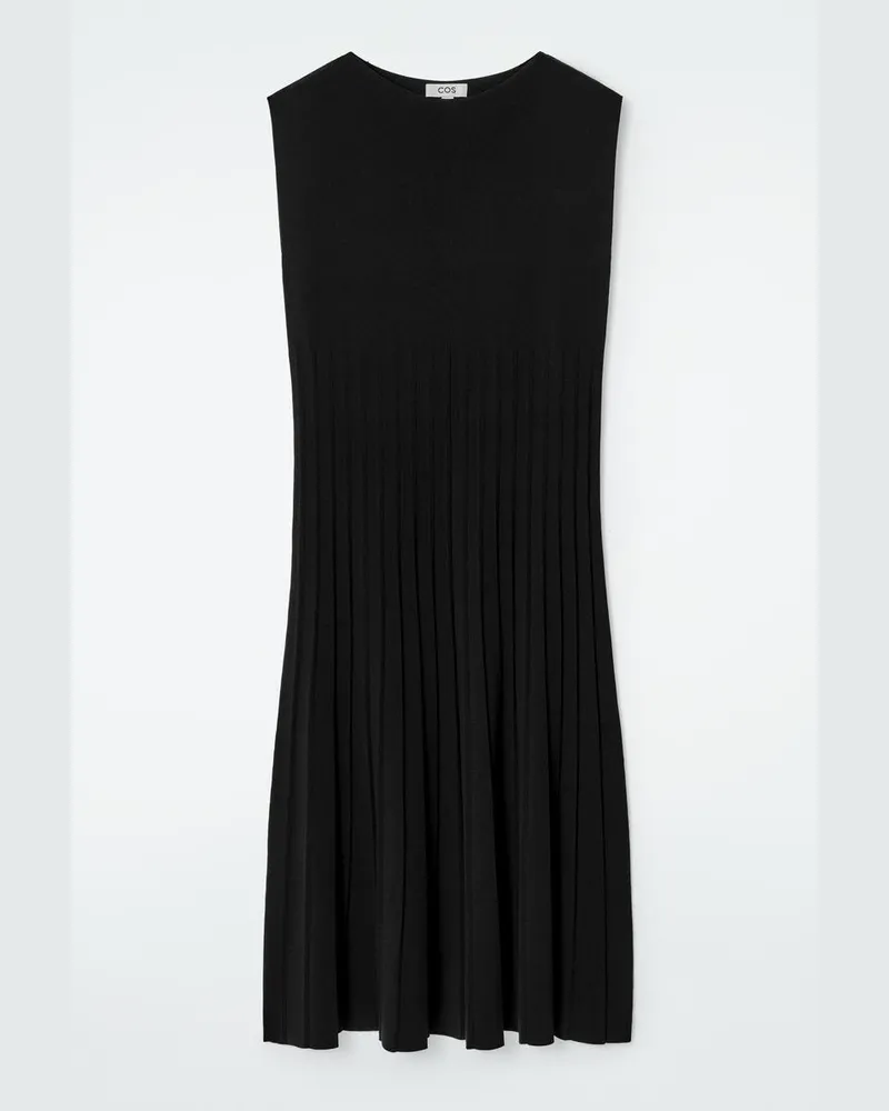 COS Maxikleid Mit Falten Schwarz