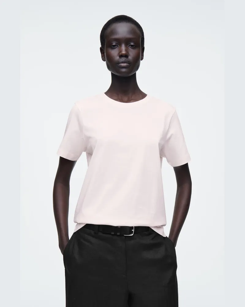 COS T-Shirt Aus Baumwolle Mit Rundhalsausschnitt Rosa
