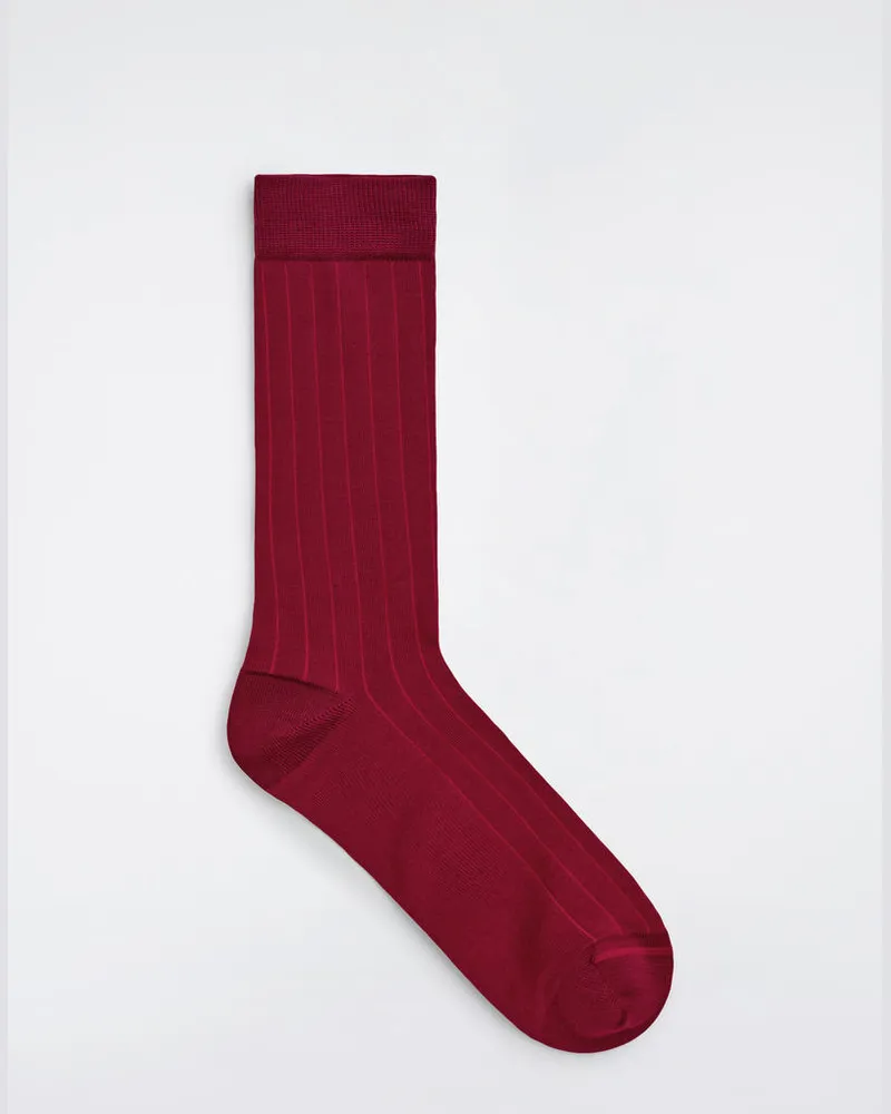 COS Gestreifte Socken Aus Baumwolle Rot