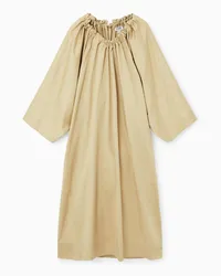 COS Oversized-Midikleid Aus Baumwolle Beige