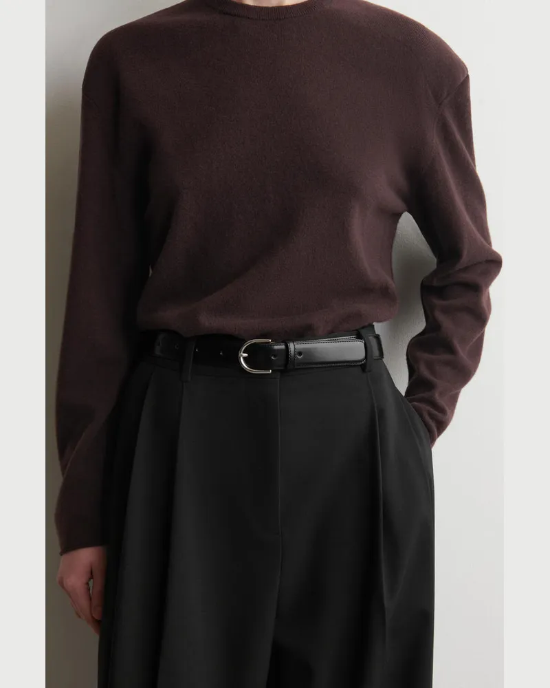 COS Ledergürtel Mit D-Schnalle Schwarz