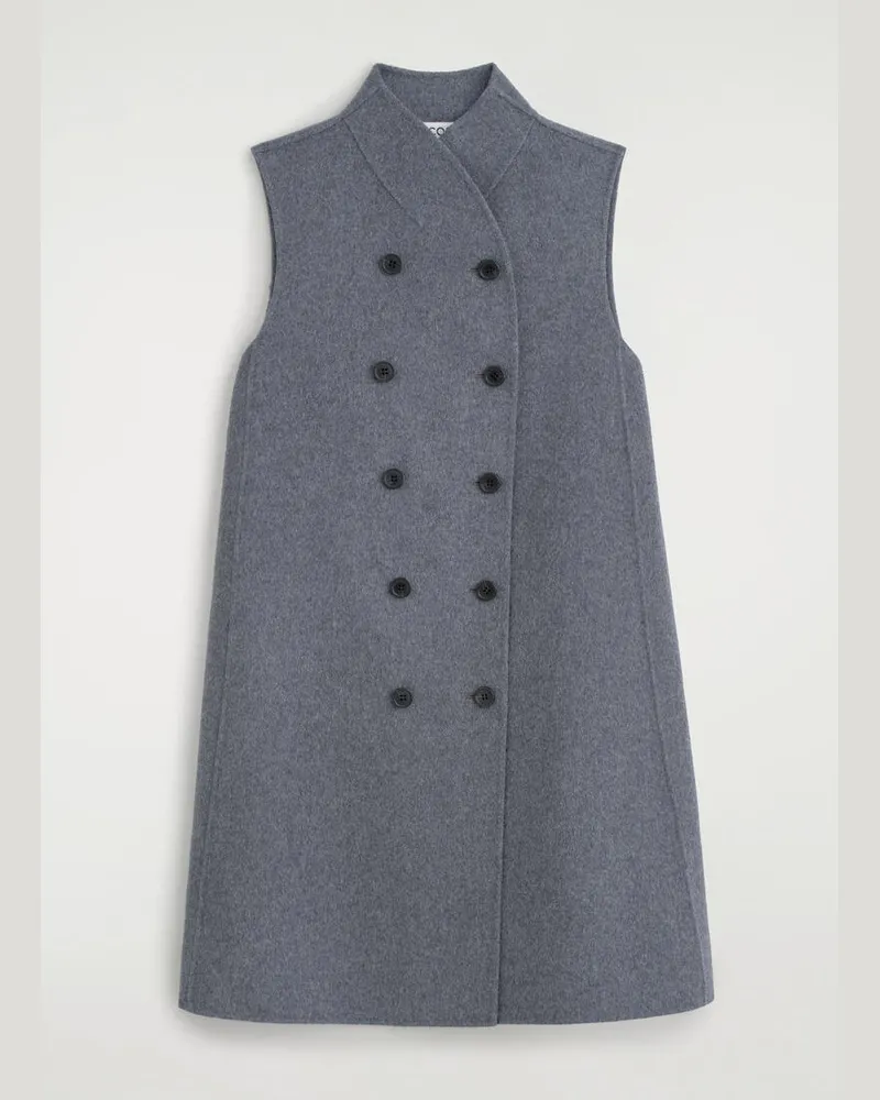 COS Minikleid Aus Doubleface-Woll-Mix Grau
