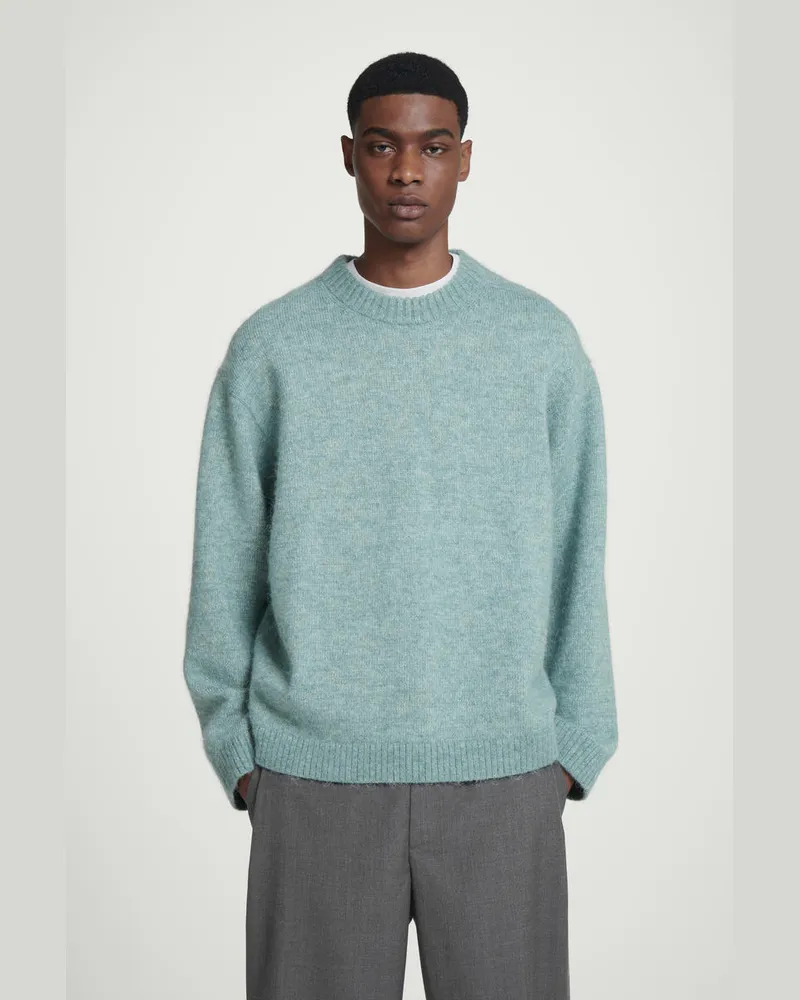 COS Oversized-Pullover Aus Alpaka-Mix Blau