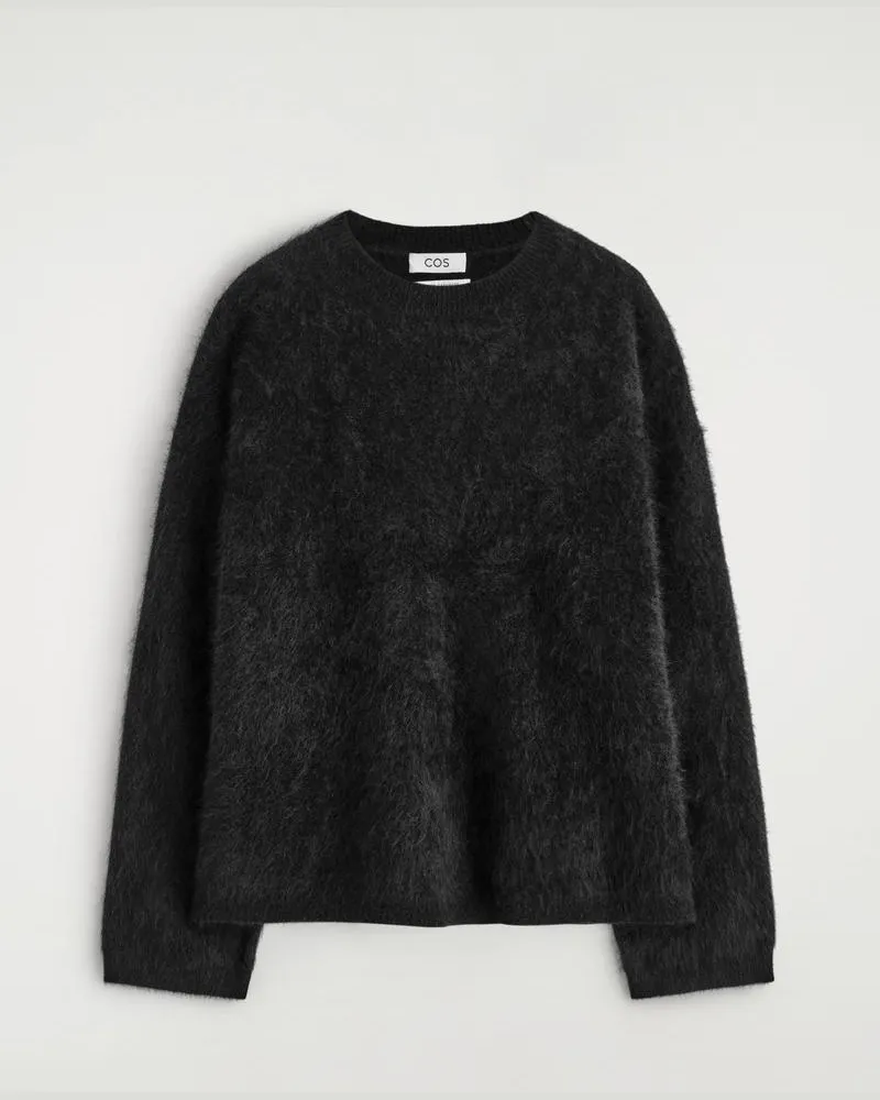 COS Kaschmirpullover Mit Rundhalsausschnitt Schwarz