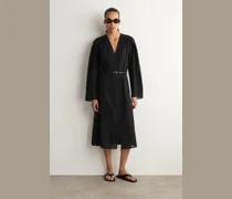 Midikleid Aus Leichter Baumwolle Mit Raffungen