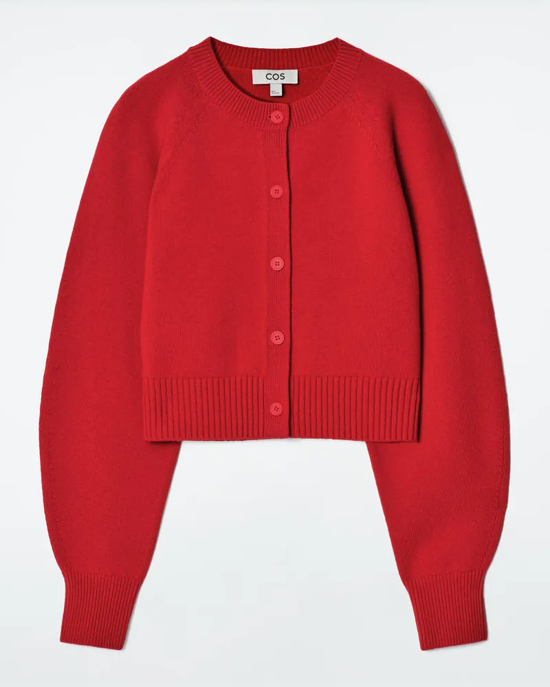 COS Verkürzte Strickjacke Aus Wolle Orange