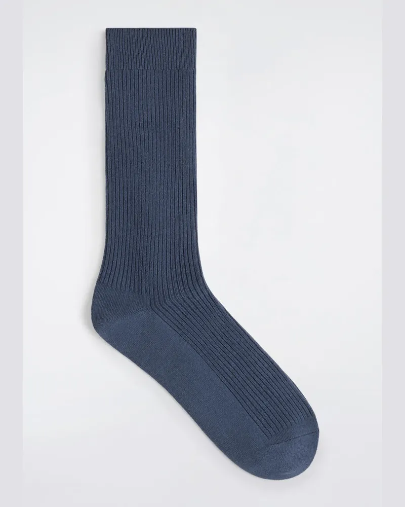 COS Gerippte Socken Blau