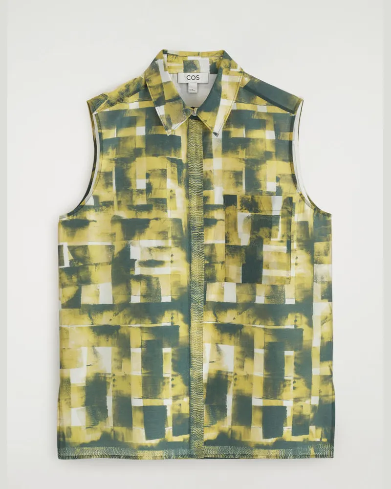 COS Ärmelloses Hemd Mit Print Gelb