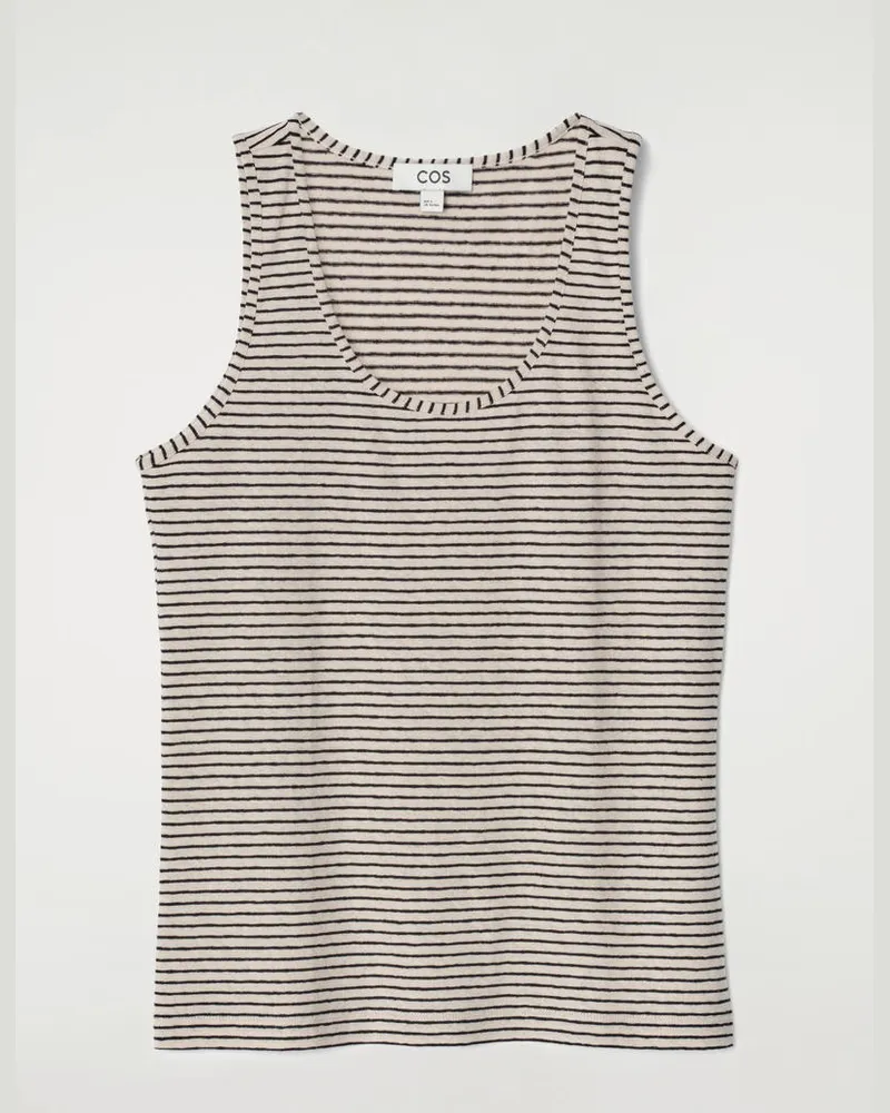 COS Tanktop Aus Baumwoll-Leinen-Mix Beige