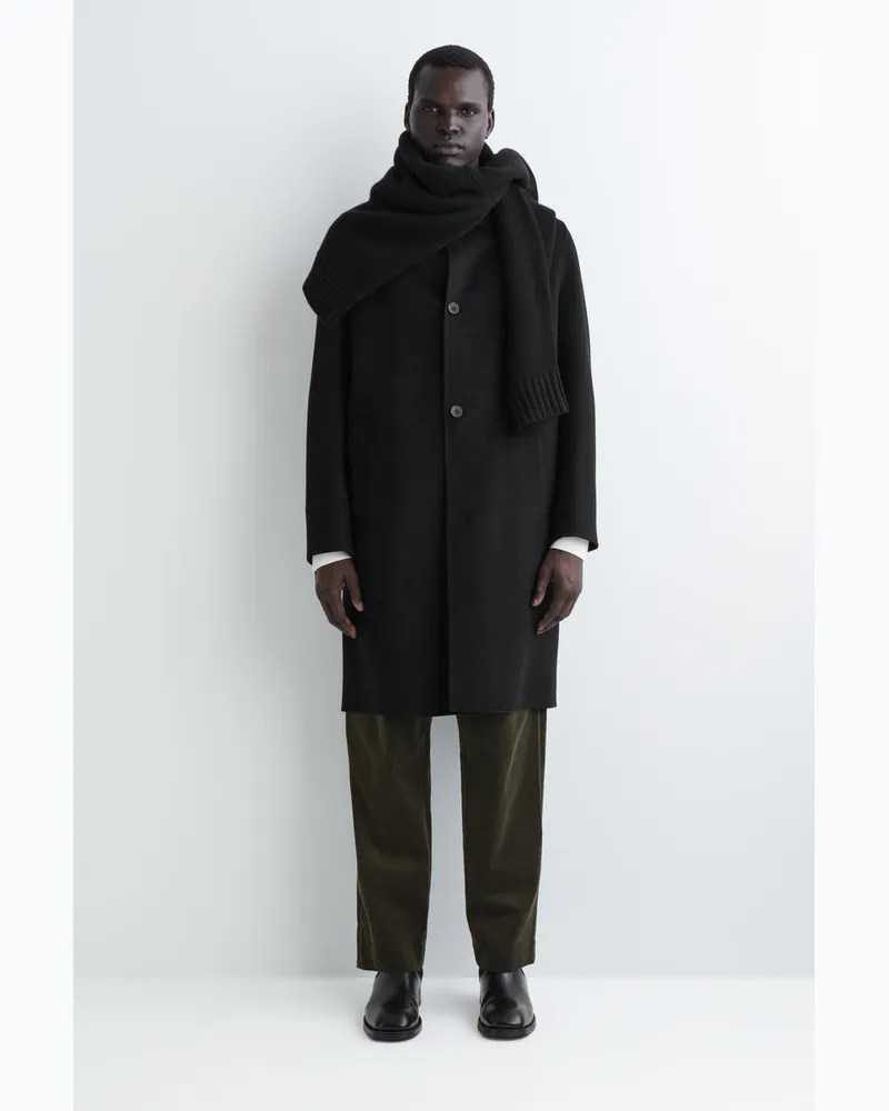COS Kurzmantel Aus Wolle Schwarz