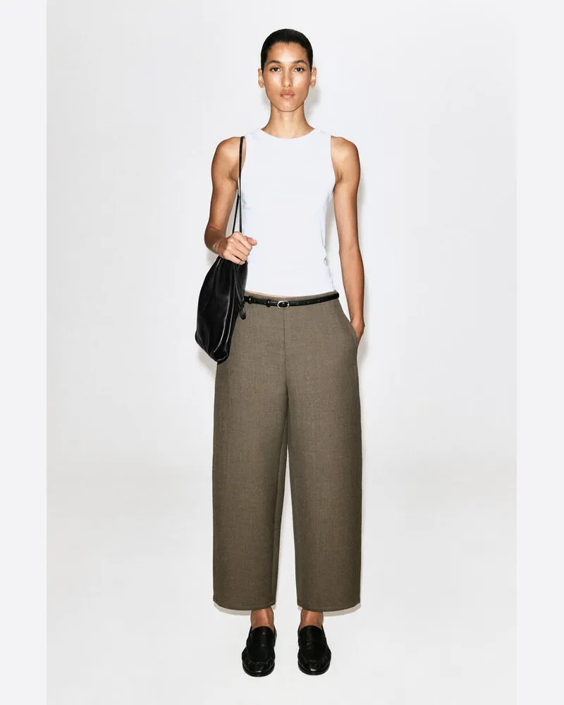 COS Hose Aus Doubleface-Material Mit Barrel-Bein Beige
