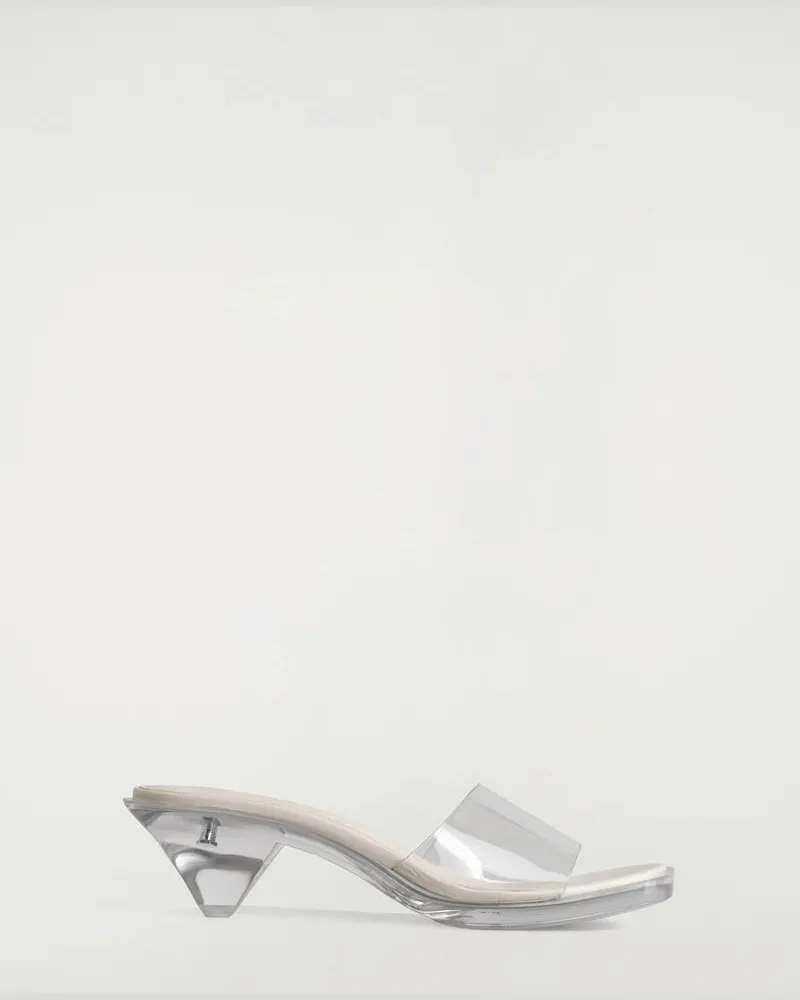 COS Mules Aus Perspex Mit Kitten-Heel Weiß