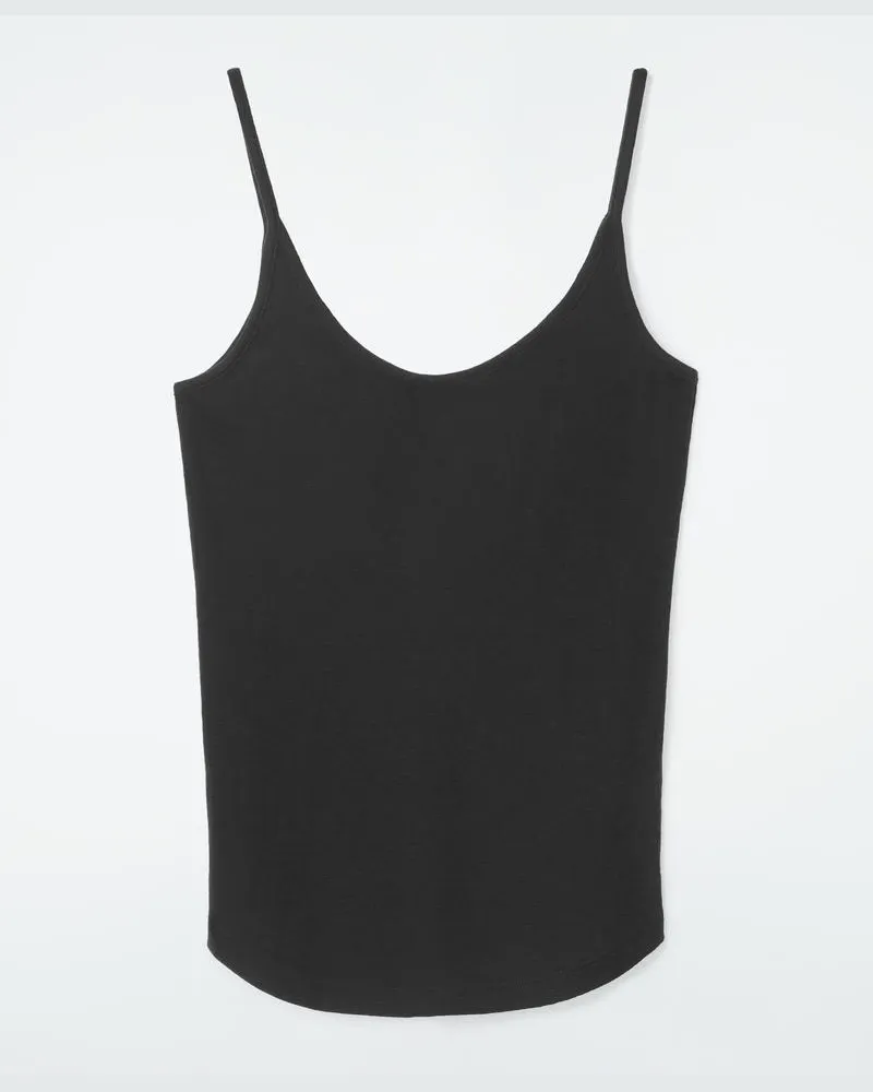 COS Tanktop Aus Merinowolle Mit Rundhalsausschnitt Schwarz